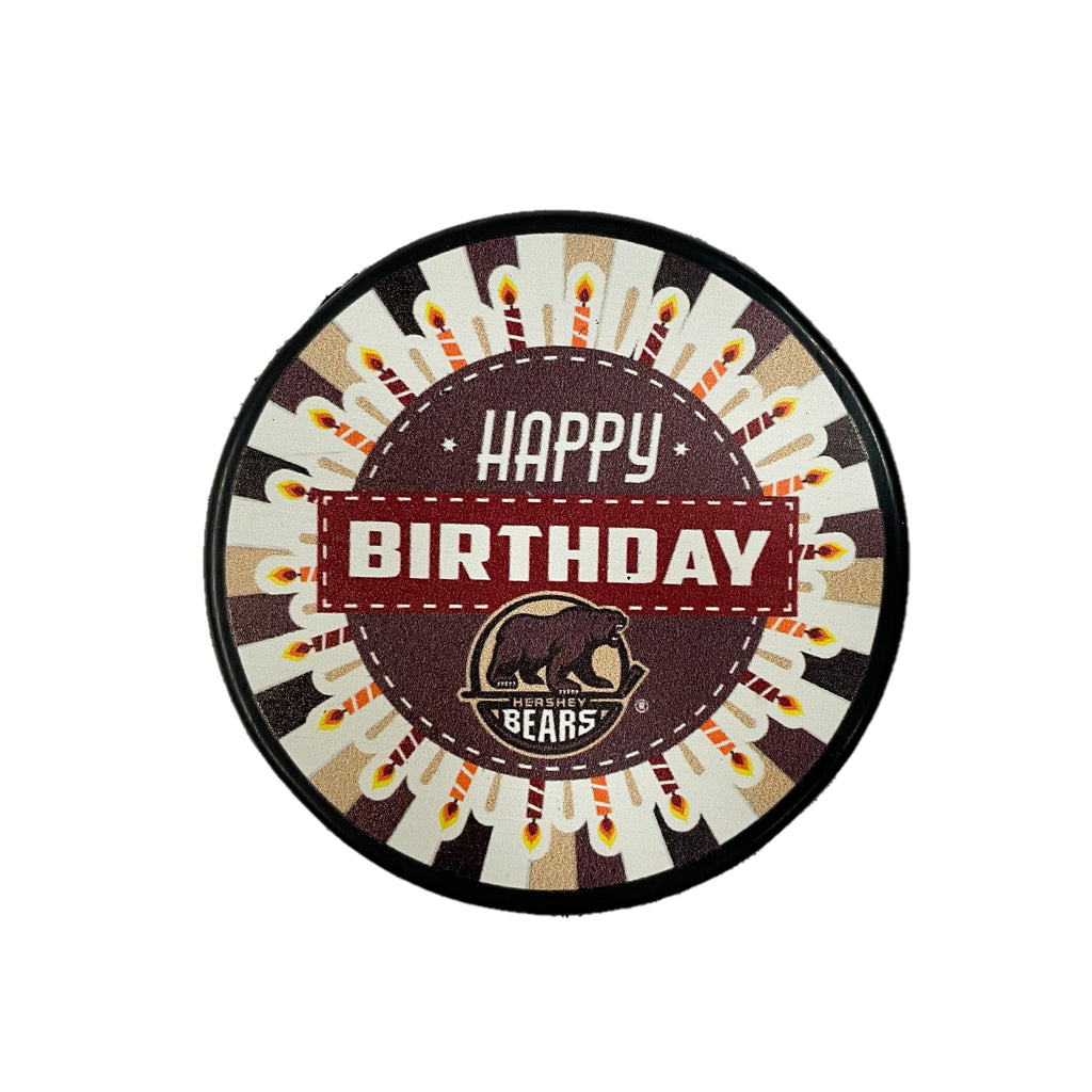 Hershey Bears Happy Birthday Logo Puck