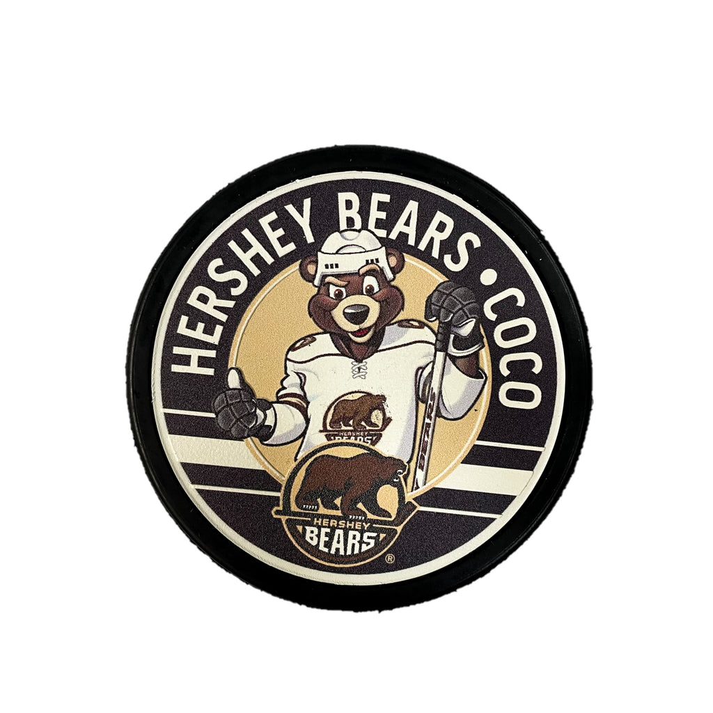 Hershey Bears Coco Raised Print Puck