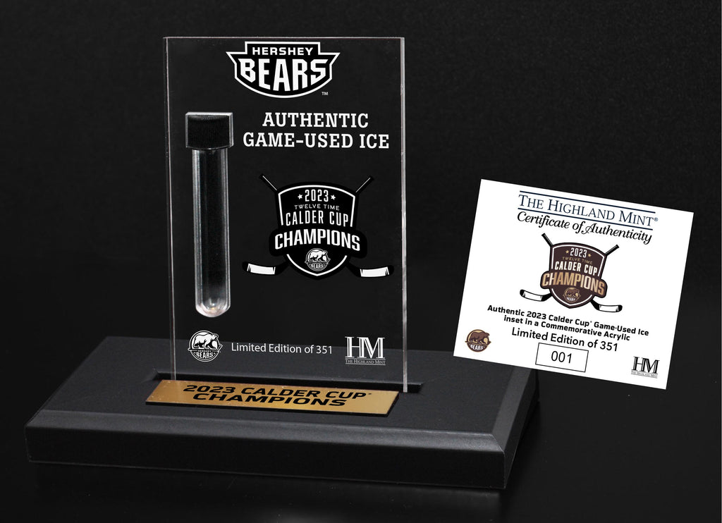 Hershey Bears Authentic Game Used Ice Acrylic 3"x5"