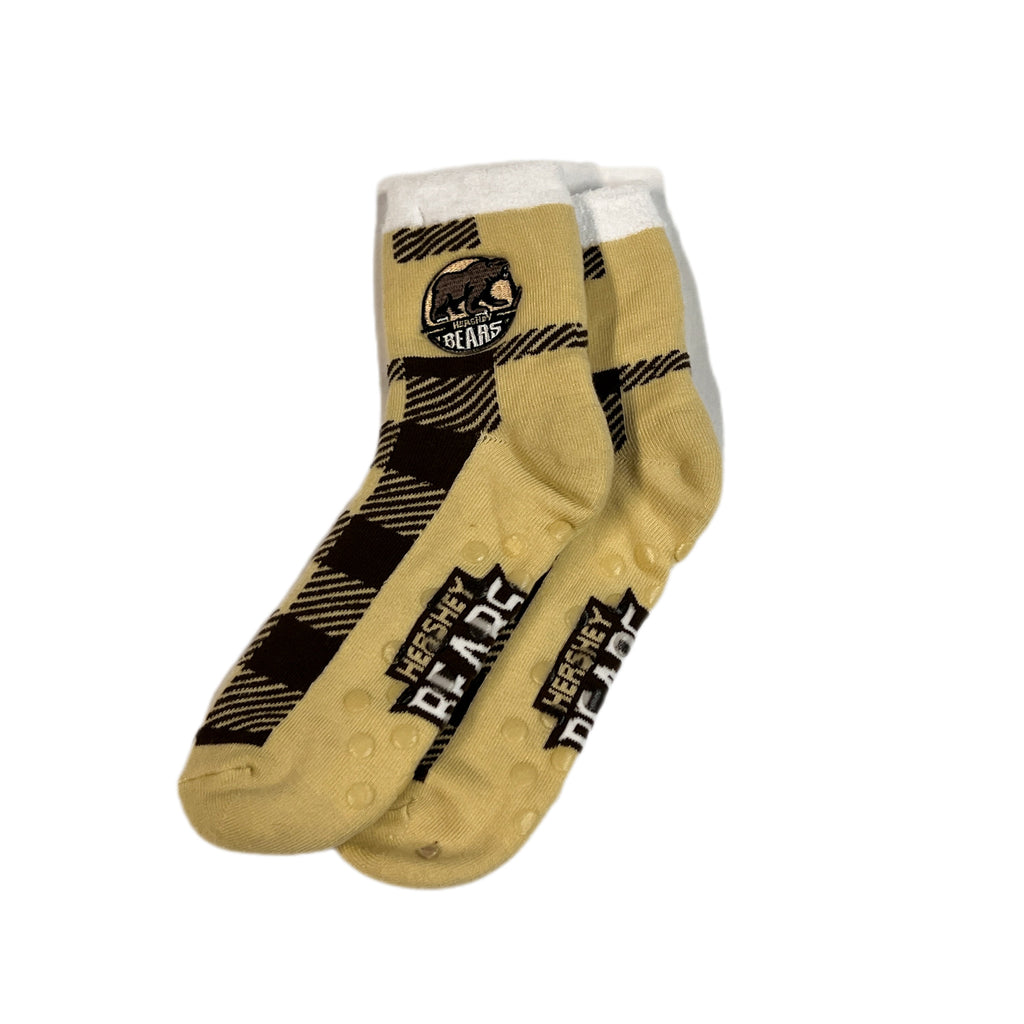Hershey Bears Cozy Tan Lined Socks