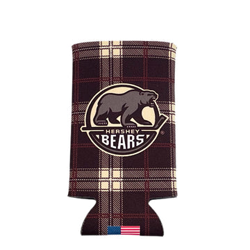 Hershey Bears Plaid Slim Can Koozie