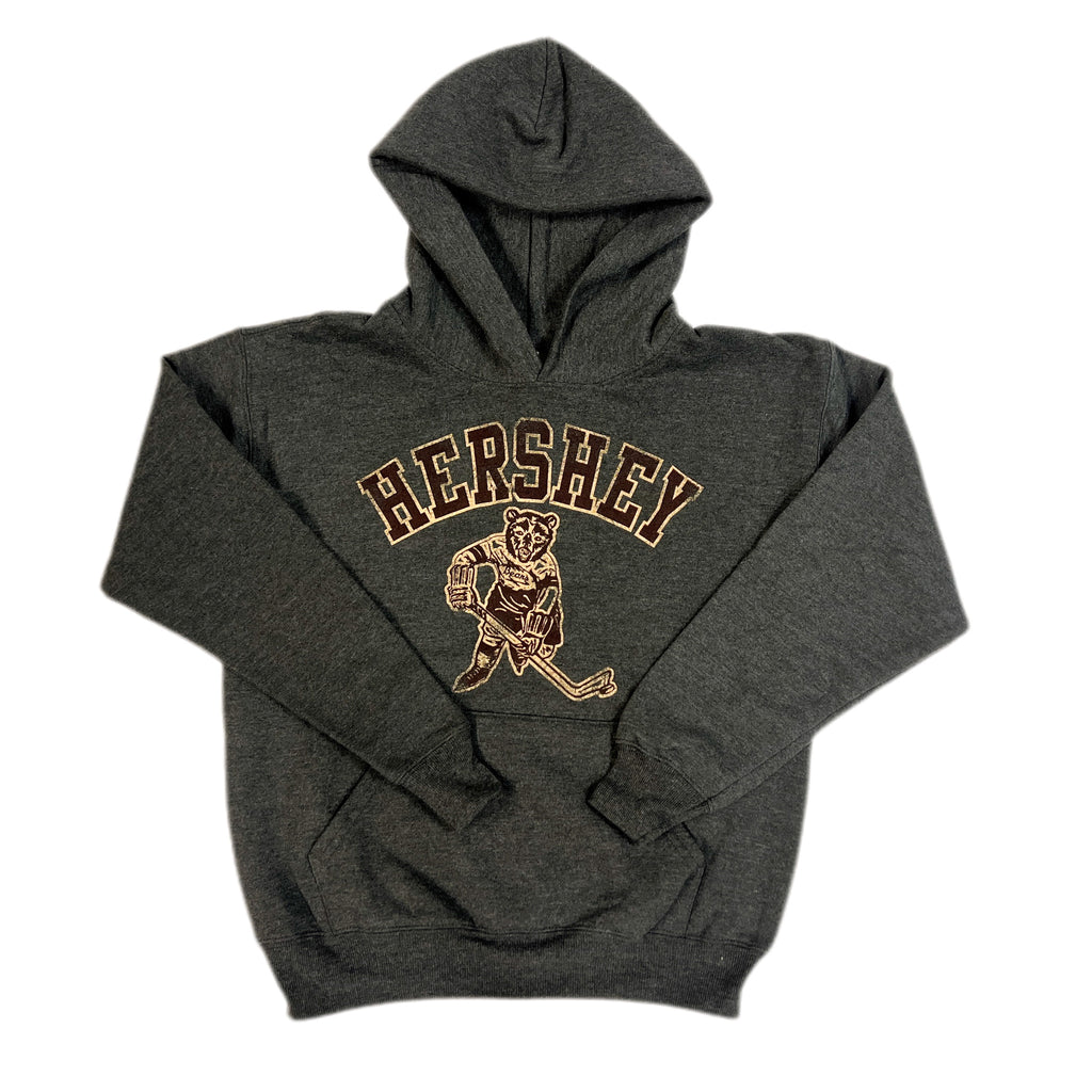 Hershey Bears Youth Skating Bear Charcoal Sweatshirt