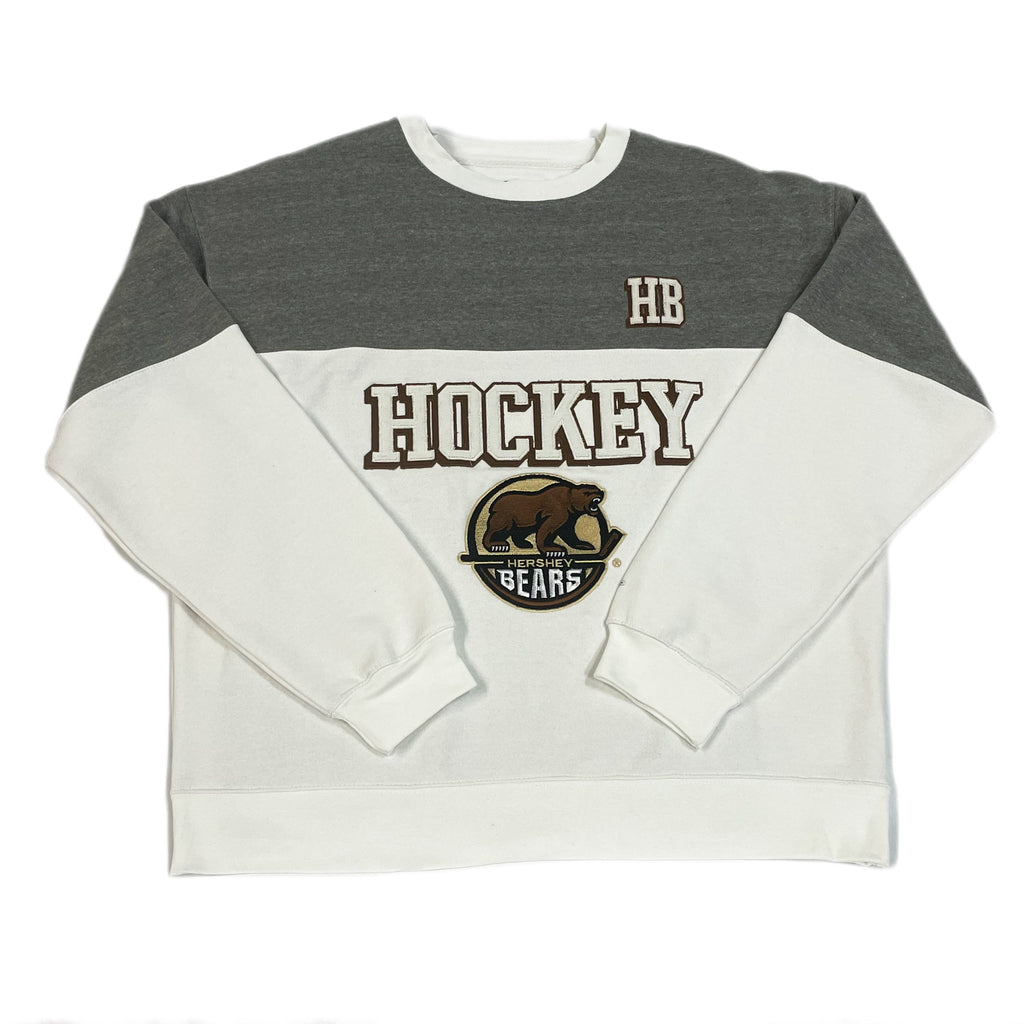 Hershey Bears Grey and White Hockey Crewneck Sweatshirt