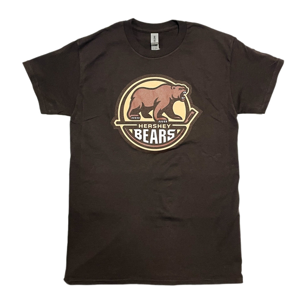 Hershey Bears Primary Logo Brown T-Shirt