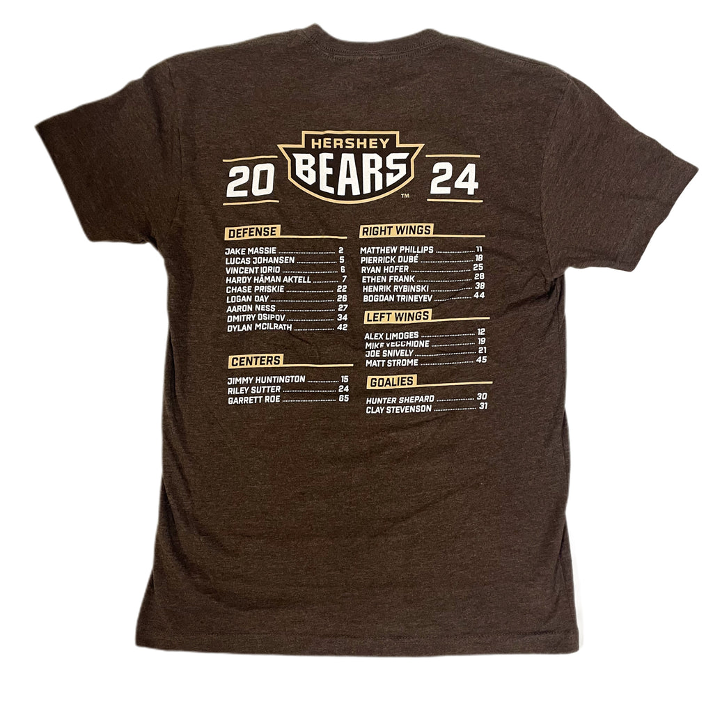 Hershey Bears 2024 Calder Cup Playoffs Roster T-Shirt